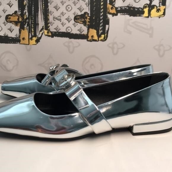 New Authentic Versace Medusa Bow Ballet Flats | Made in Italy Size 38 - Picture 10 of 13